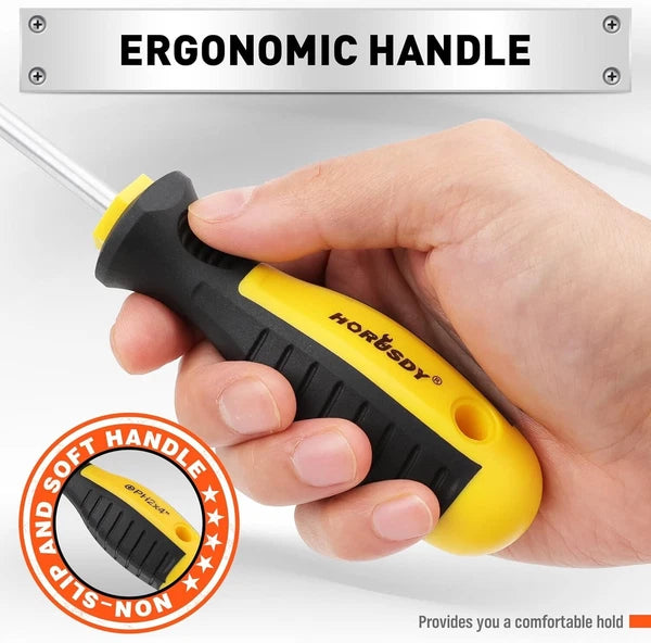 11-Piece Magnetic Screwdriver Set Chrome Vanadium Steel Includes 10 Tips & Case