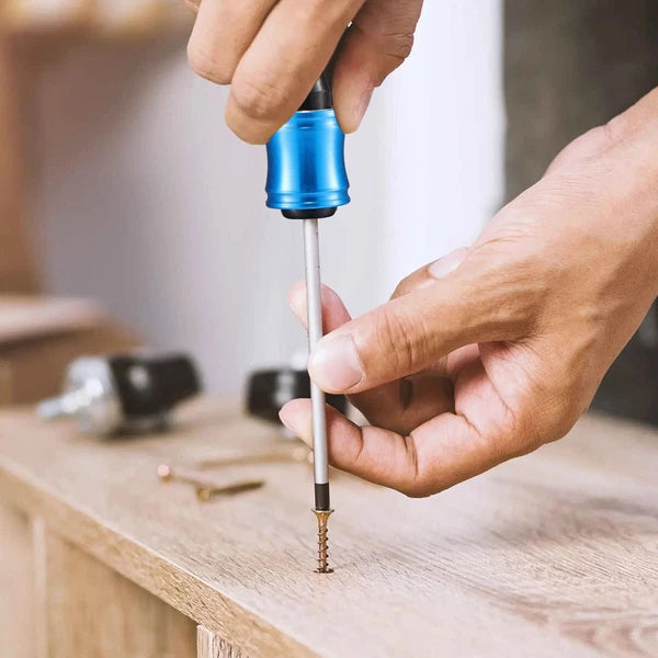 12PCS 1/4" Hex Shank Quick Release Keychain Screwdriver Drill Bit Holder Bit Set