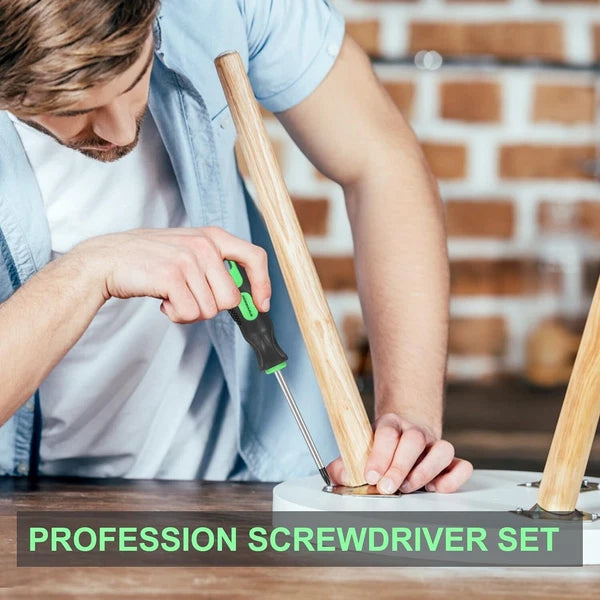 7-Piece Magnetic Screwdrivers Set, 4 Phillips and 3 Flat, Professional Cushion