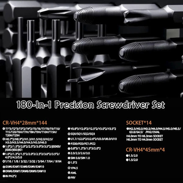 180 in 1 Manual Precision Screwdriver Set, Professional Computer Screwdriver Kit