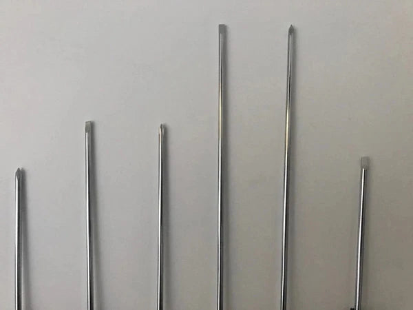 6pc Precision Screwdriver Set-Different Sizes/Heads-Long Reach Screwdrivers