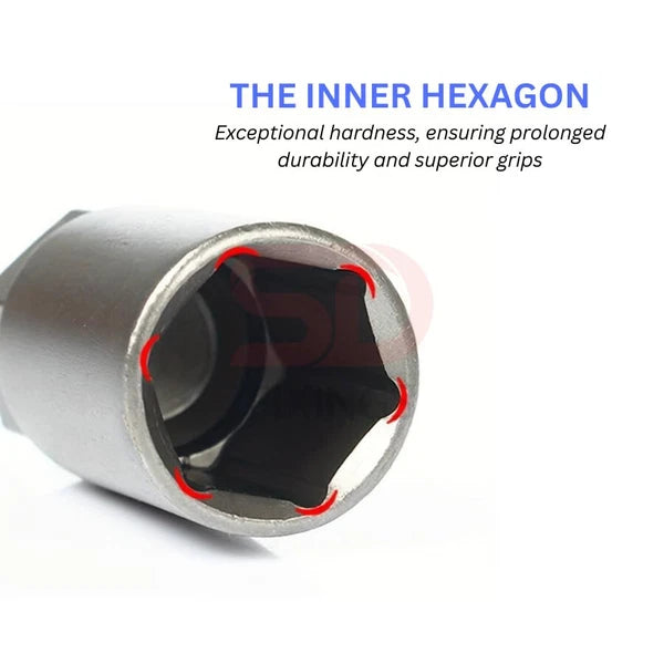 5 x Deep Bolt 8mm Nut Driver Bit Set 1/4" Hex Shank Impact Socket Adapter