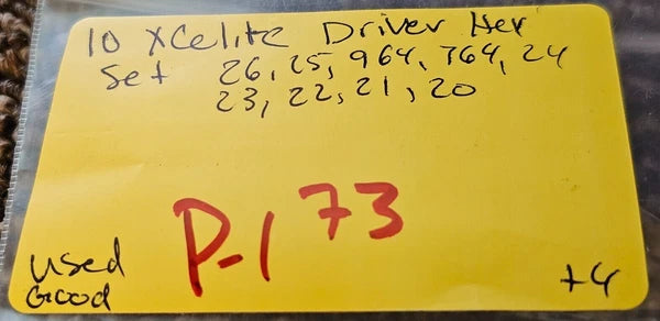 10 Piece Xcelite Hex Allen Nut Driver Set Screwdriver 99 Series Bit 26 25 964 24