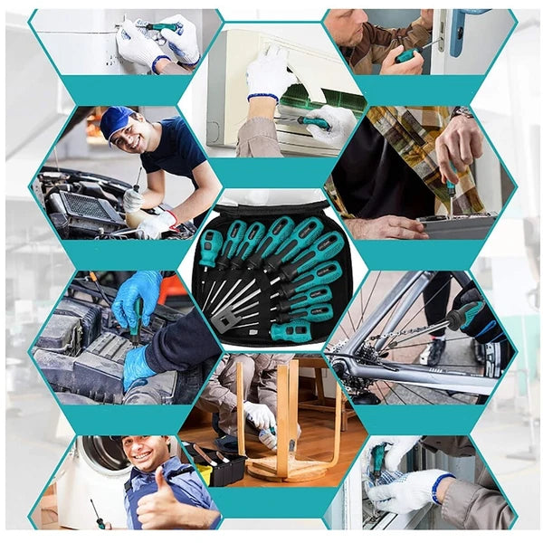 10pcs Screwdriver Set Hardware Tool Combination Set With Hard Cross Screwdriver