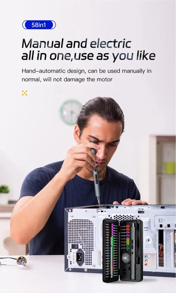 58 in 1 Electric Screwdriver Set Precision Tools Rechargeable Small Kit Wireless