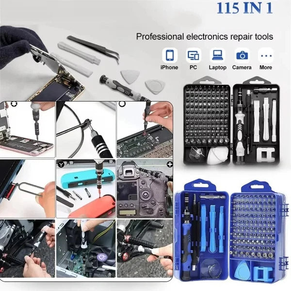 115 in 1 Precision Screwdriver Set PC Phone Laptop Electronics Repair Tool Kit