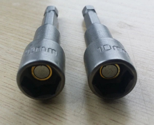 1/4" 8mm 10mm 13mm Hex Magnetic Nut Driver for Impact Drill Coach Bolts Screws