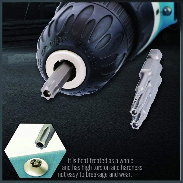 11 Pcs Tamper Resistant Star Bits S2 Steel T7-T40 Security Torx Bit Set & Holder