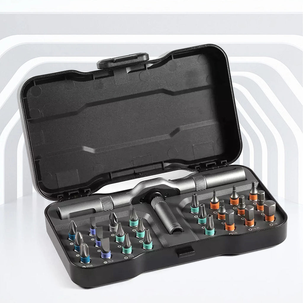 DUKA 24 in 1 Multi-Purpose Ratchet  Screwdriver Bits Set DIY Toolbox C1W6wgza4w