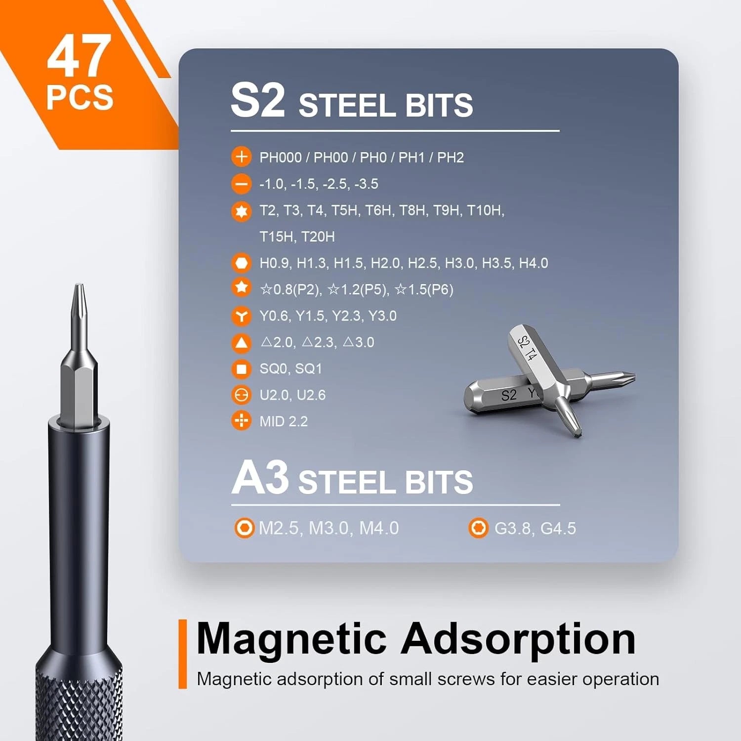 JOREST 50 in 1 Precision Screwdriver Set with Security Torx, Colorful