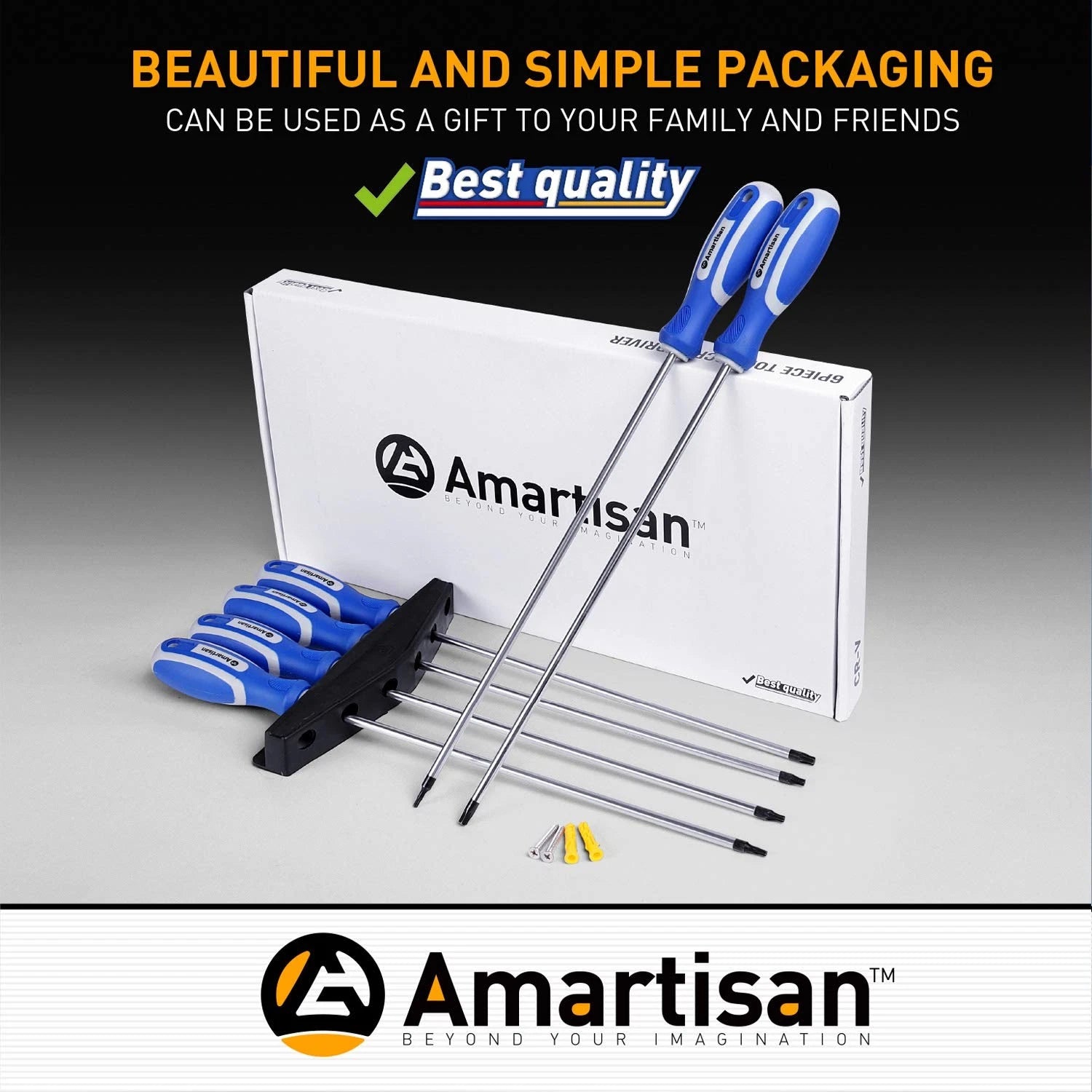 Amartisan 6-Piece Extra Long Torx Screwdrivers Set, length 12''(300mm) T10 - ...