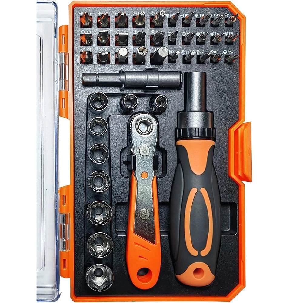 TOOLMAK Ratcheting Screwdriver Set Screwdriver 42 in 1 Ratchet Wrench Set, Wi...