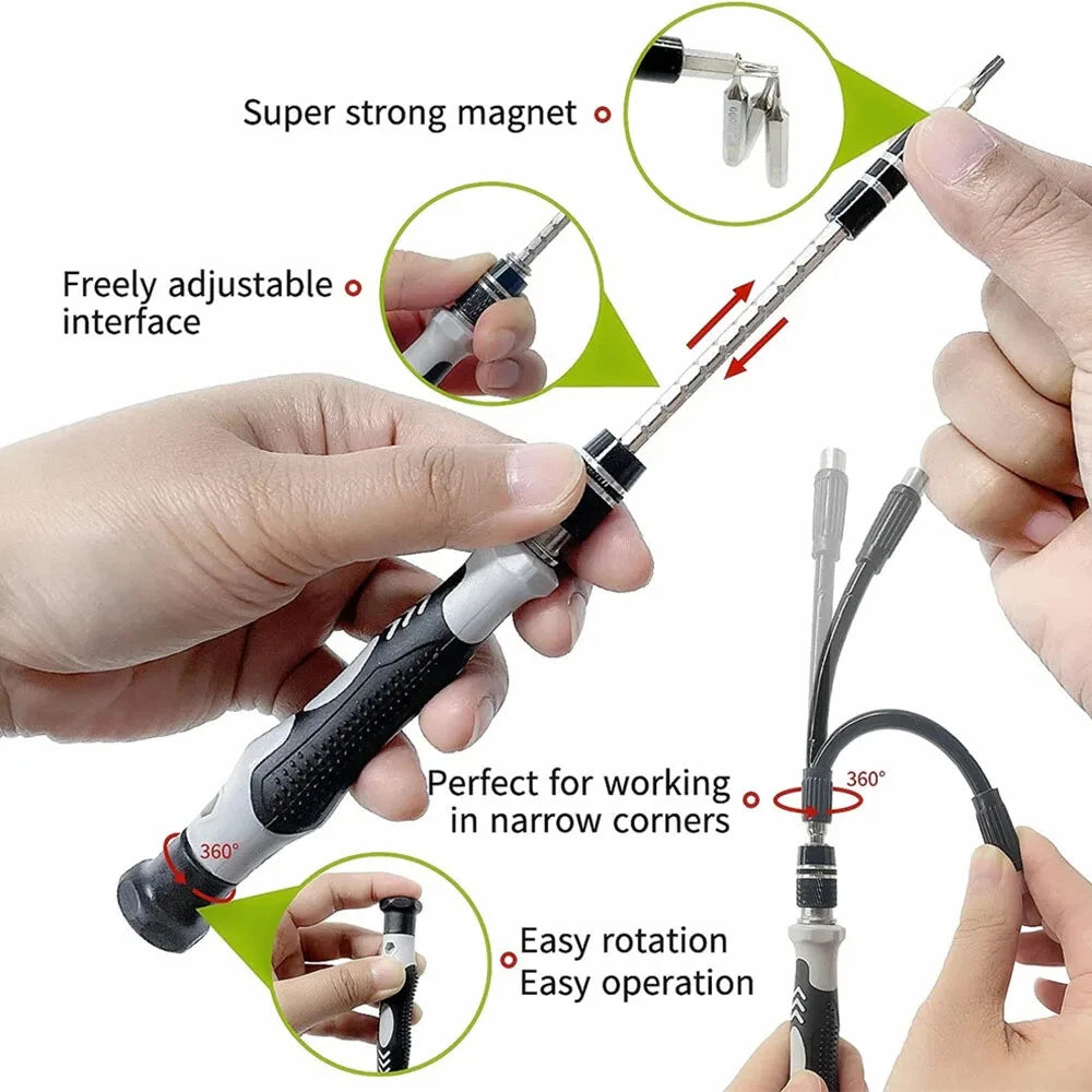 Precision Screwdriver Set 115 in1 Electronics Magnetic Repair Tool Box Hand Tool