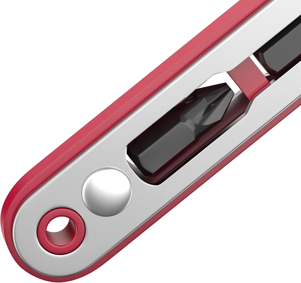 Bates Mini Ratchet Wrench, 1/4" Magnetic 90 Degree Screwdriver, Low Profile Righ