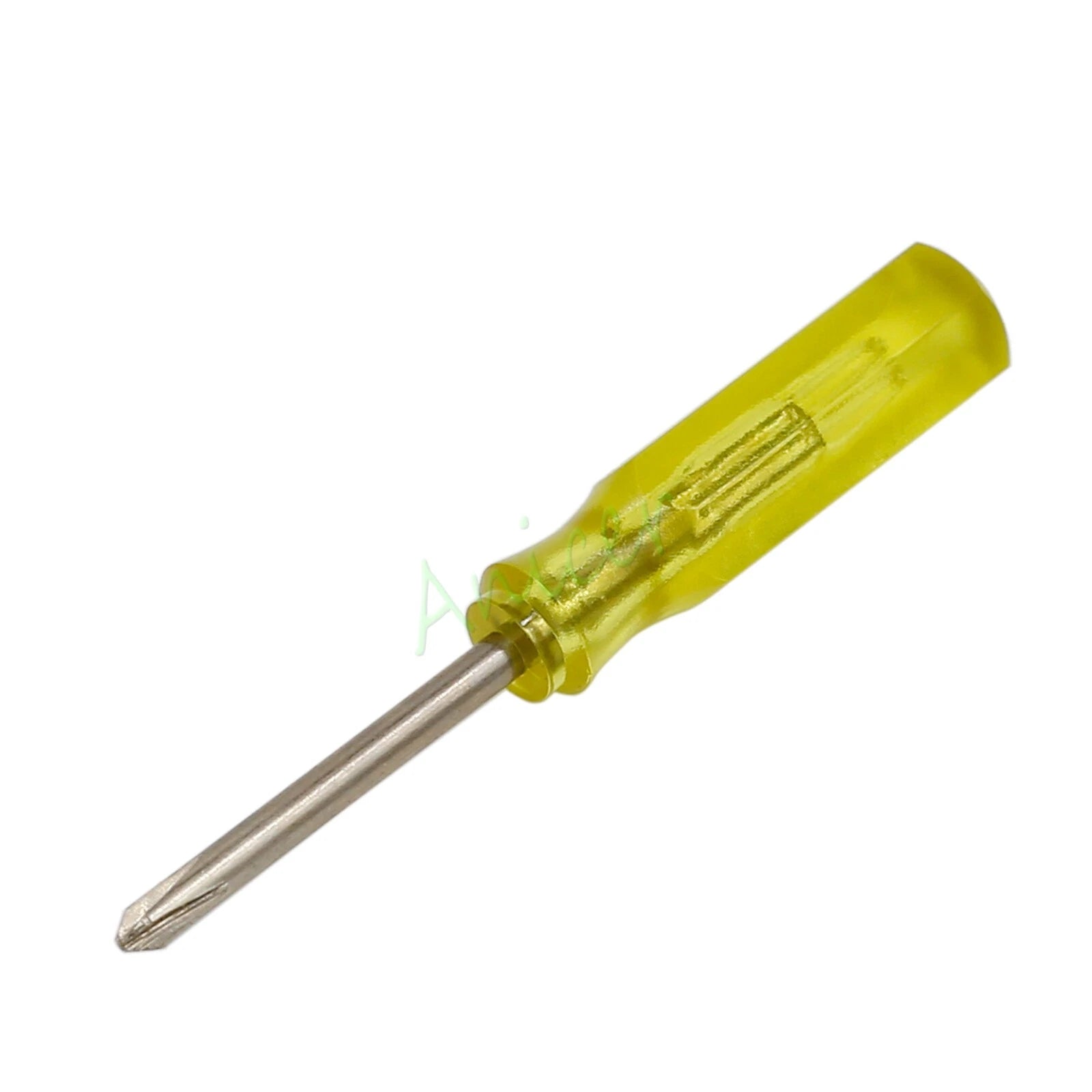 Mini Size 45mm x 2mm Slotted Flat / Phillips Cross Screwdrivers Tool Yellow