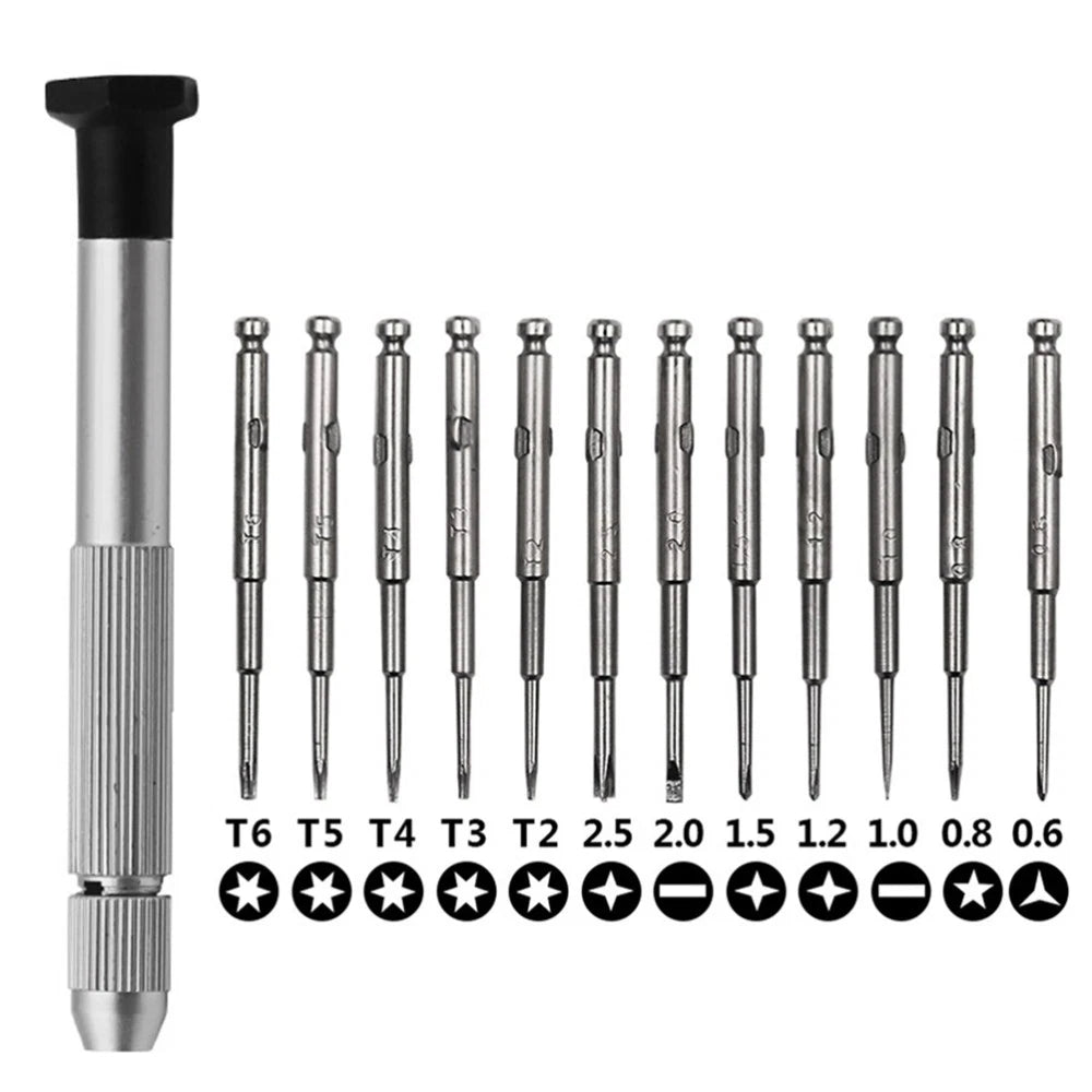 Screwdriver Set Small Electronics Tool Kit Repair Precision 13 in