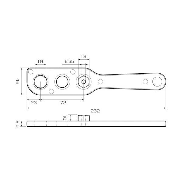 ANEX AOA-19S2 Offset adapter socket set S2  Narrow space work FedEx/DHL