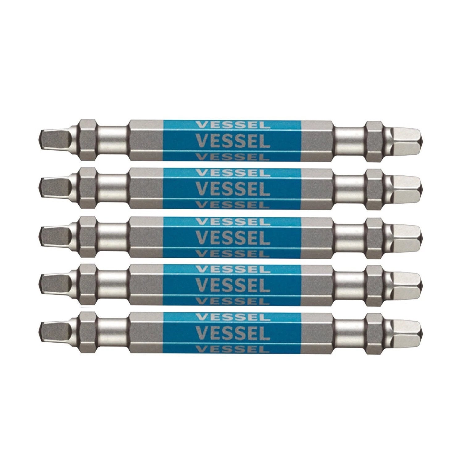 VESSEL 40V Compatible Double Ended Square Gosai Bit Set of 5 SQ3×65 GS5P-42