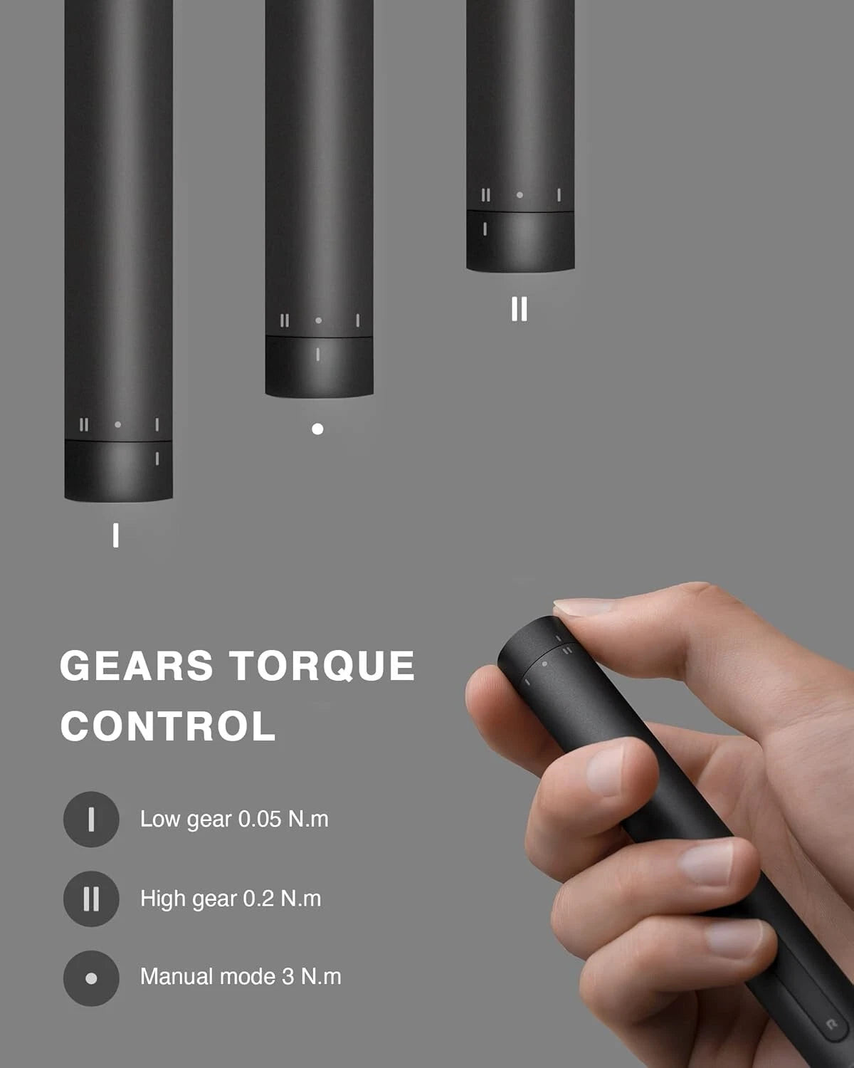 Xiaomi Rechargeable Magnetic Electric Precision Screwdriver Type-C Charging Gray