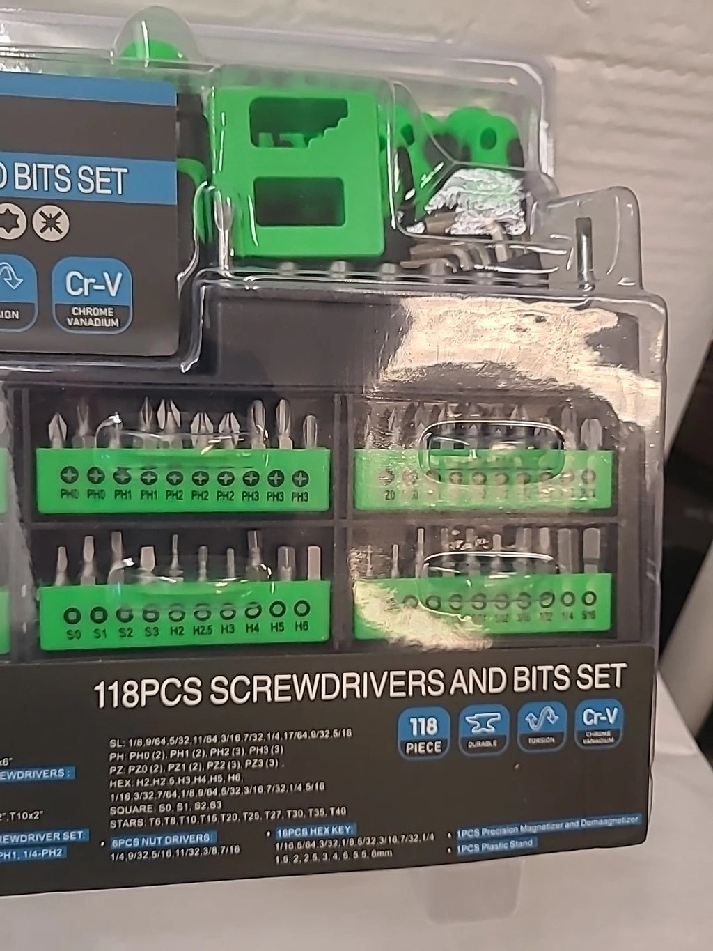 SEIKO 118pcs Precision Magnetic Screwdriver Set & Bits Cr-V D118PCS