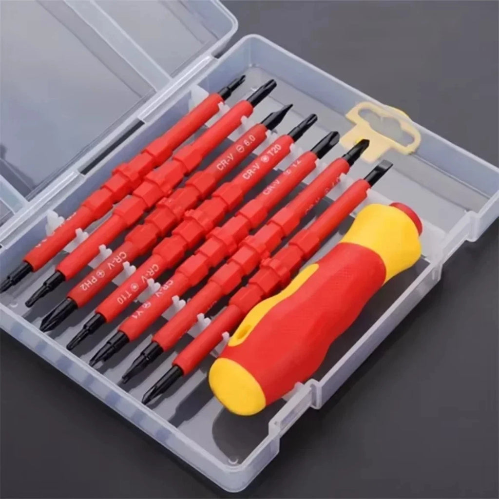 Slotted Magnetic Screw Driver Bits Kit and Magnetic Slotted Bits Repair Tool New