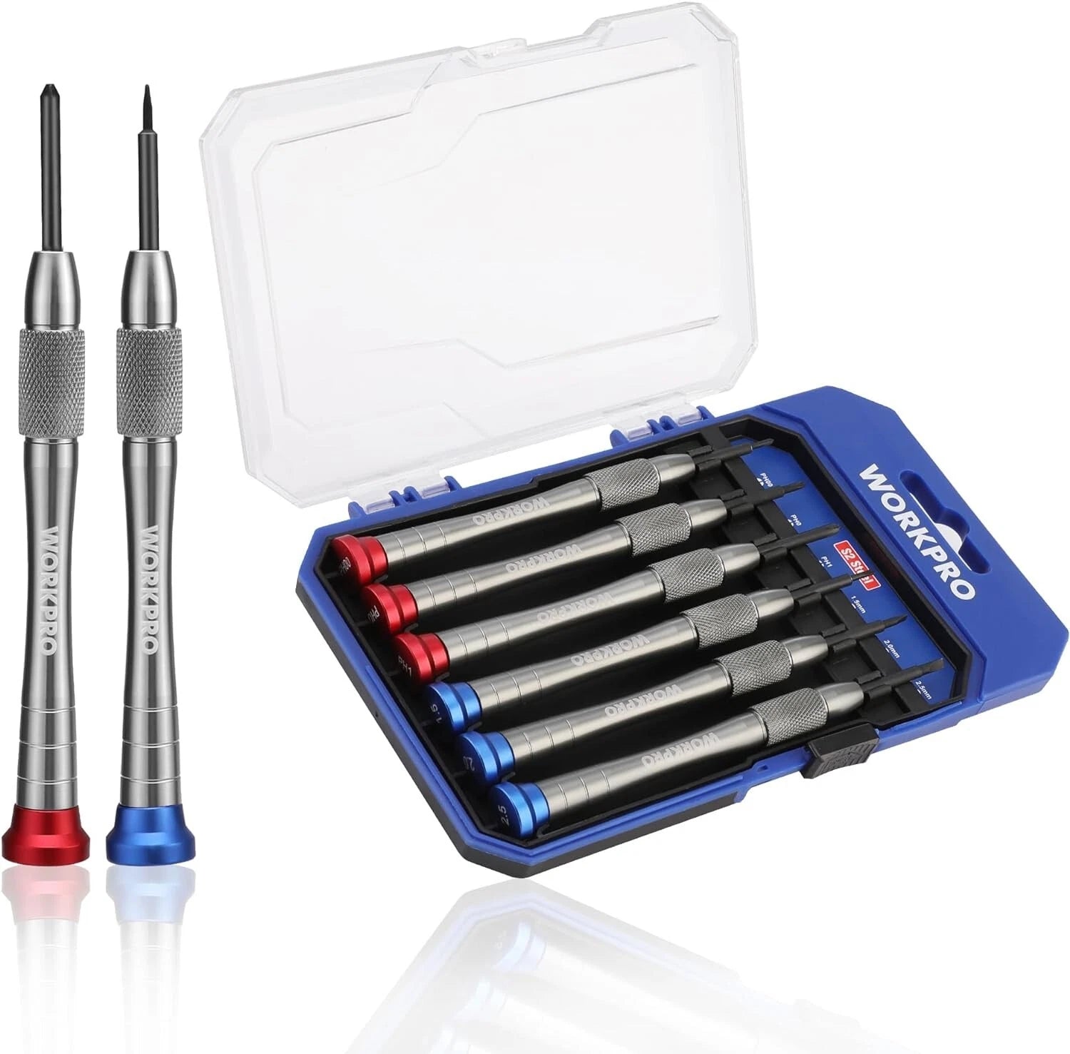WORKPRO 6-Piece Magnetic Screwdriver Set, 3 Phillips and 3 Slotted Tips