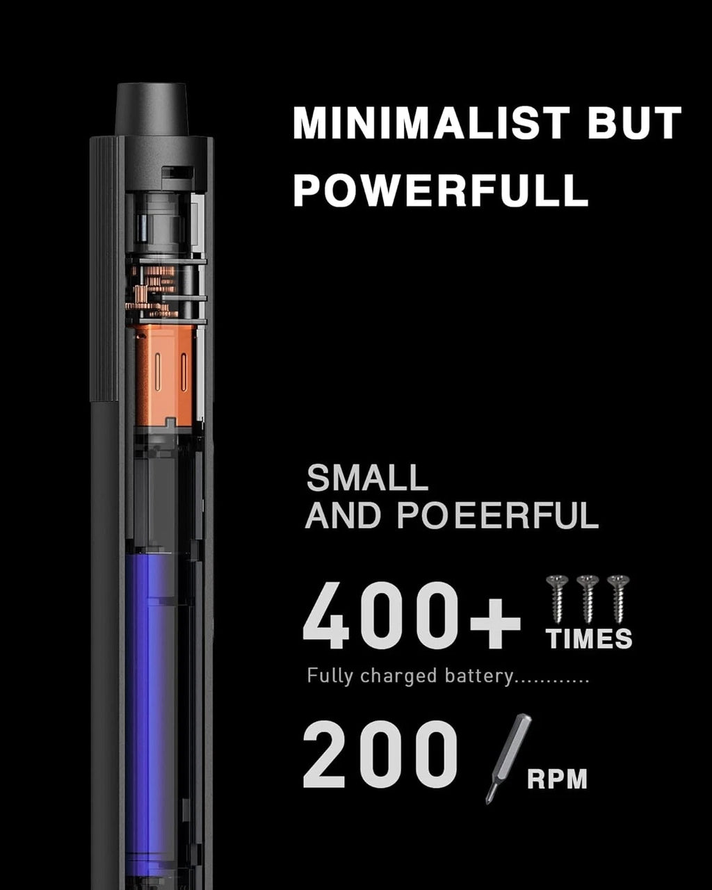 Xiaomi Rechargeable Magnetic Electric Precision Screwdriver Type-C Charging Gray