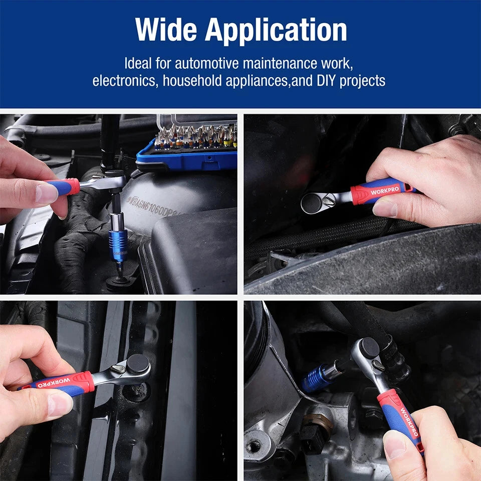 Mini Ratchet Wrench and 41PCS Screwdriver Bits Set Quick Release Ratchet Wrench