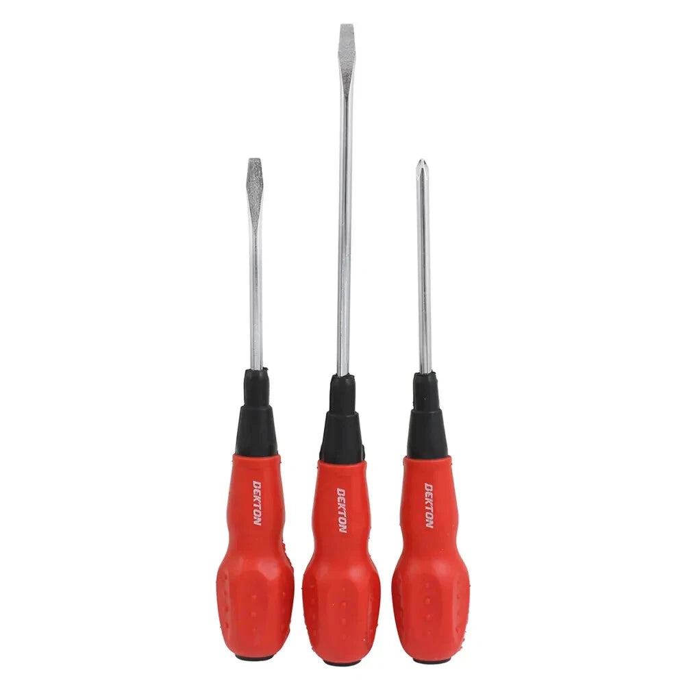 Dekton 3 Piece Screwdriver Set 3.5" Flat 5" Flat 3.5" Phillips DT65202