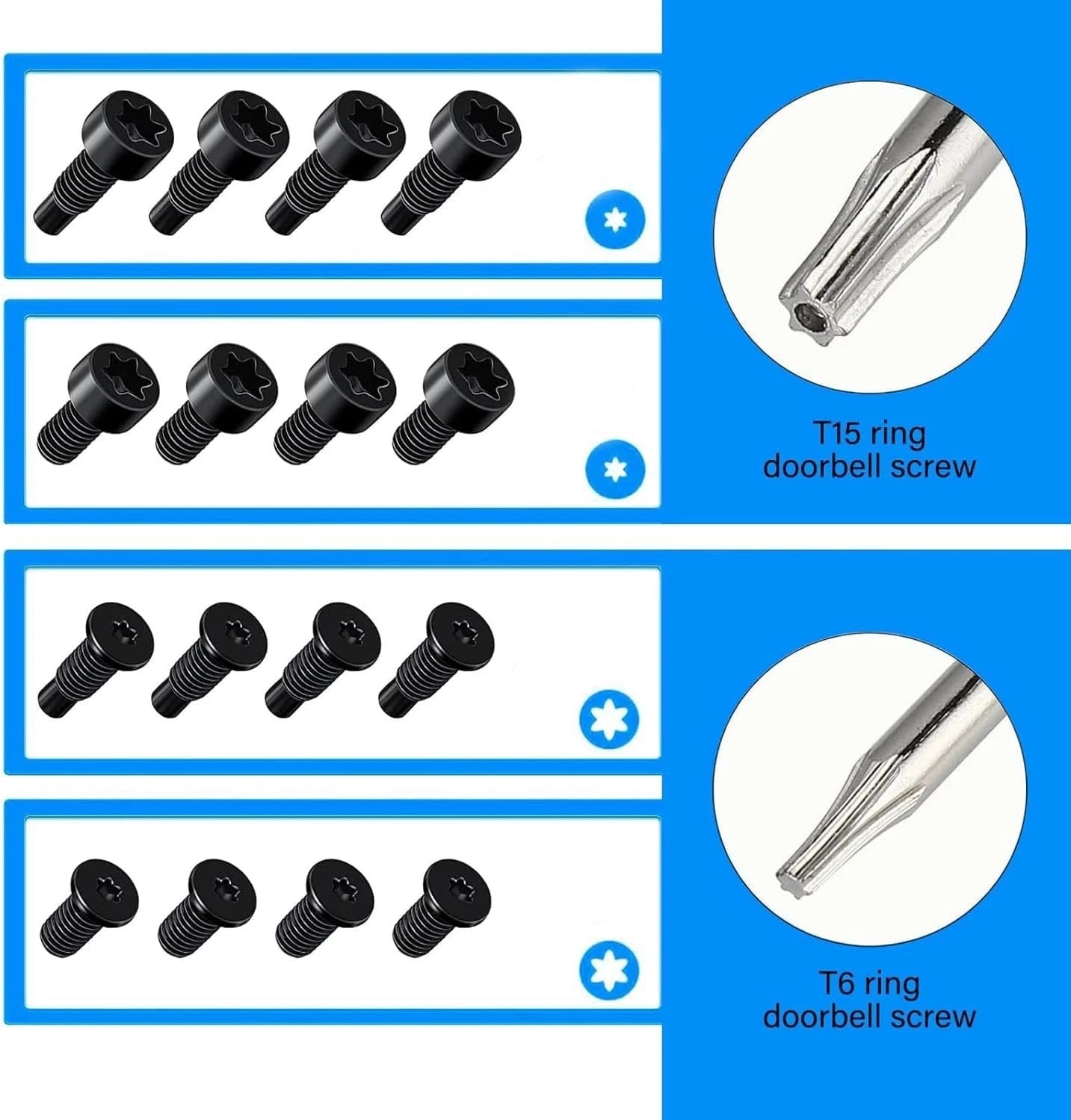 Ring Doorbell Screwdriver Replacement with 16 Pcs of Screws, for Battery Change,