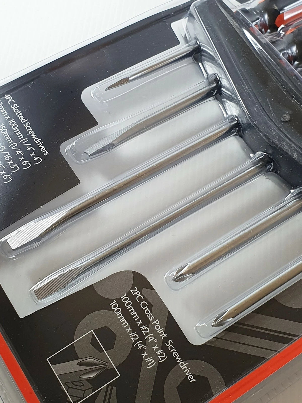 Screwdriver Set 6 PCS Slotted Flat and Cross Point Philips Screwdriver