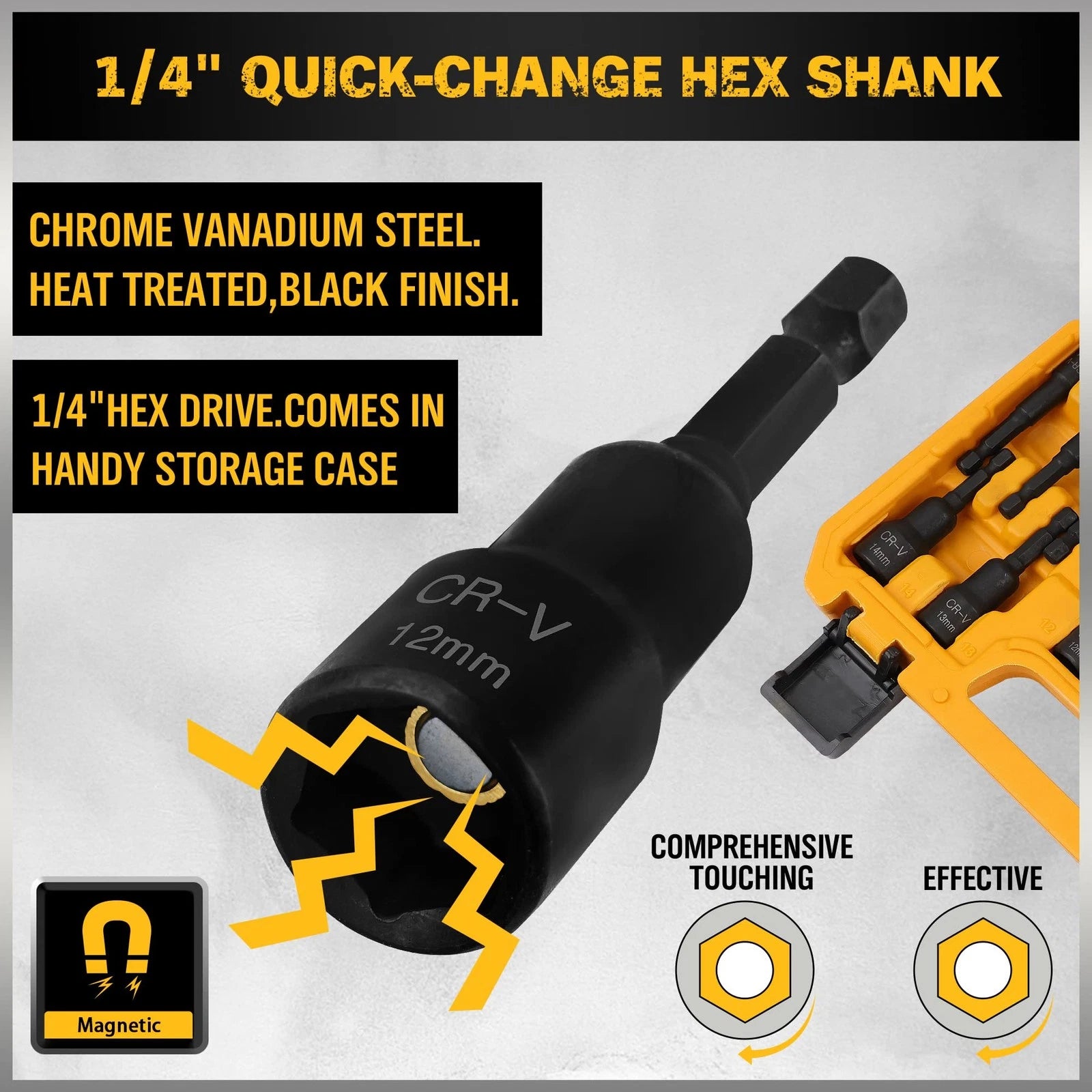 Elead 47-piece Magnetic Nut Driver & Screwdriver Bit Set - Strong Magnetic Nut D