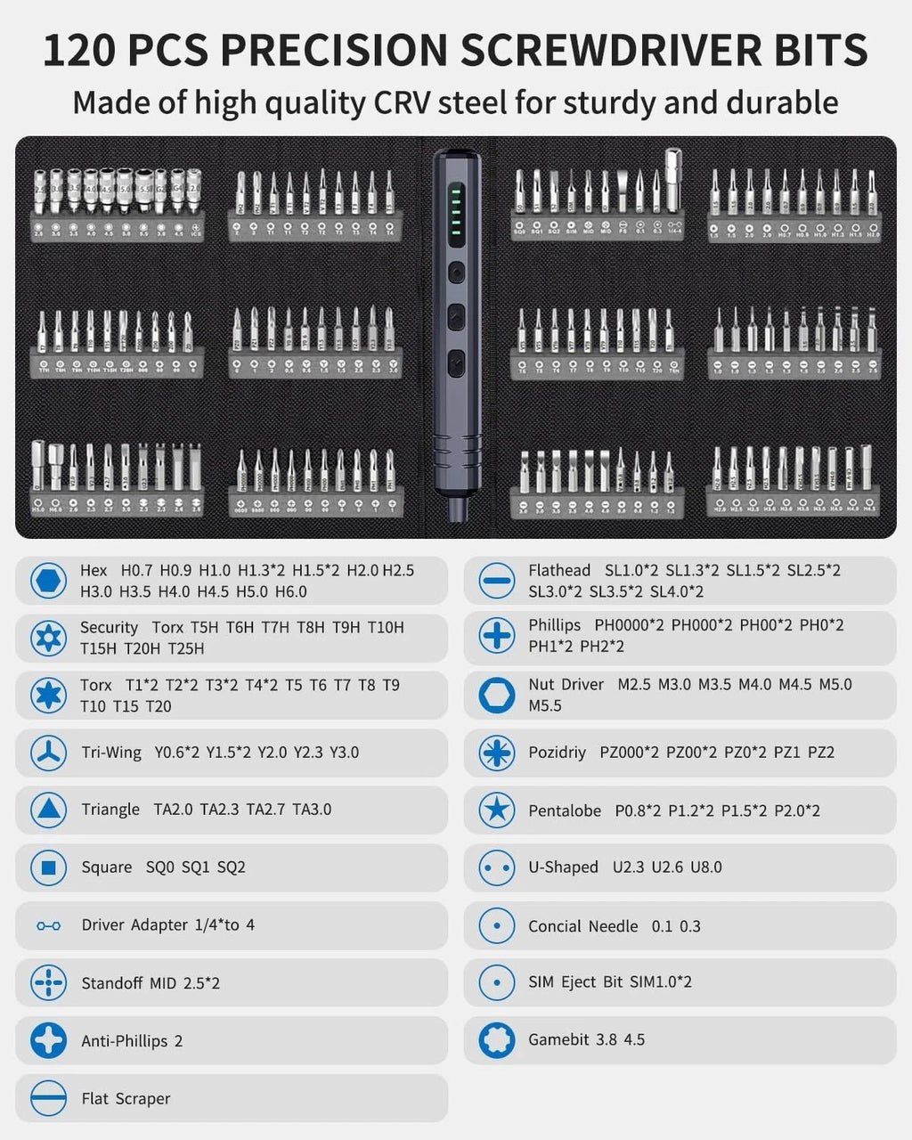 Mini Electric Screwdriver Set 140-IN-1