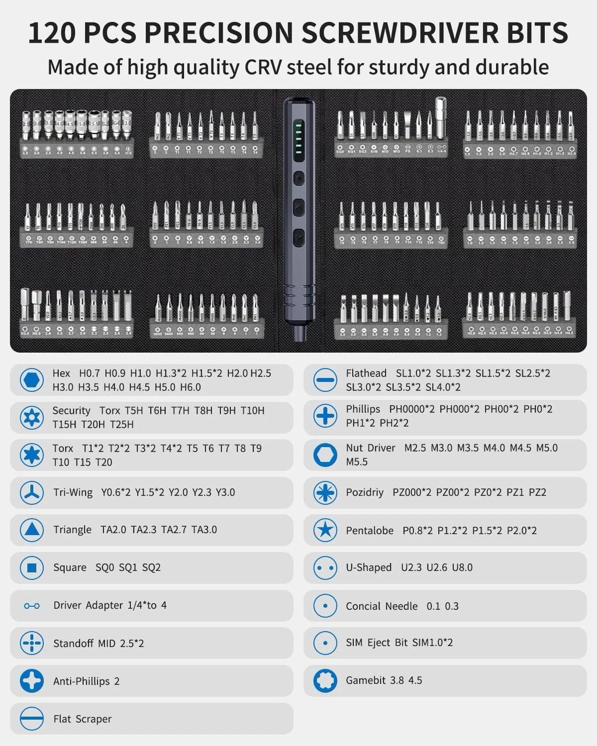 Mini Electric Screwdriver Set 140-IN-1