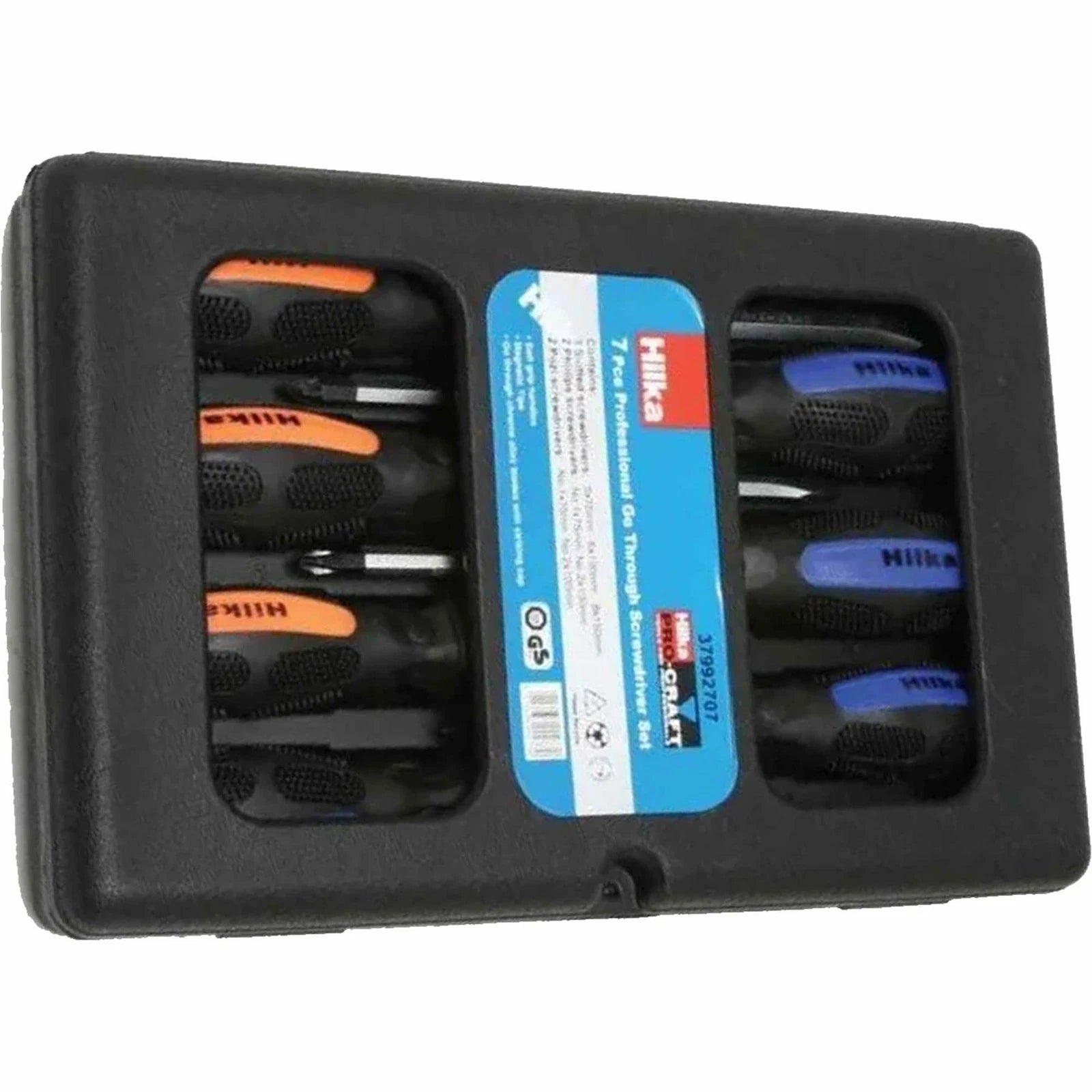 HEAVY DUTY MAGNETIC TIP GO THRU SCREWDRIVER SET CUSHION GRIP 7pc