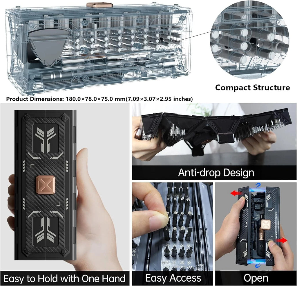 Precision Ratchet Screwdriver Set with Case, 180 in 1 Computer Screwdriver