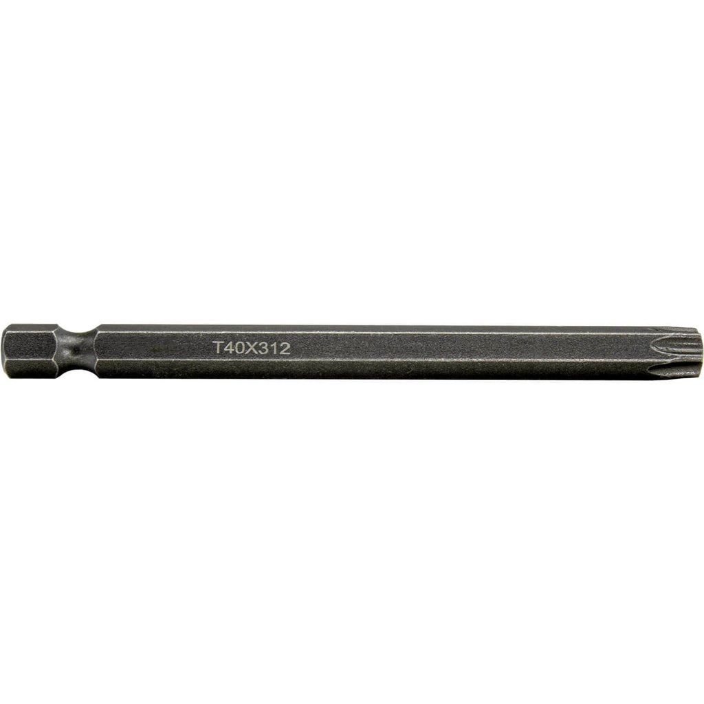 T40 Torx/Star Driver Bits - Quick Change Shank - Industrial Steel - Impact Rated