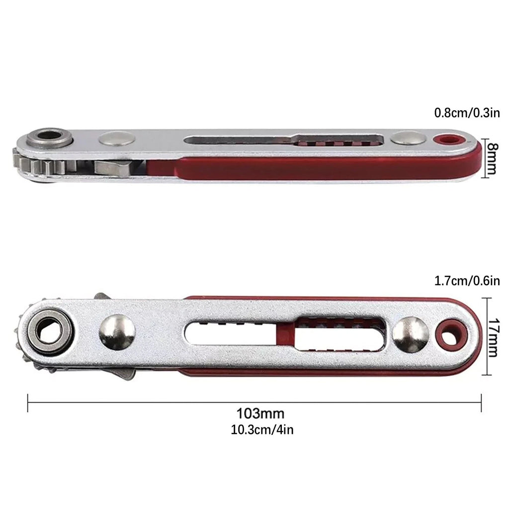 Chrome Vanadium Steel 15 teeth Two-way Ratchet Wrench Screwdriver Set Drill Bit