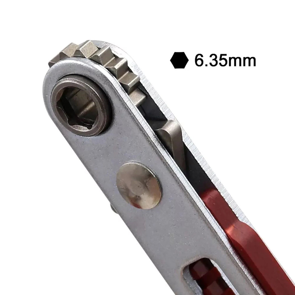 Chrome Vanadium Steel 15 teeth Two-way Ratchet Wrench Screwdriver Set Drill Bit