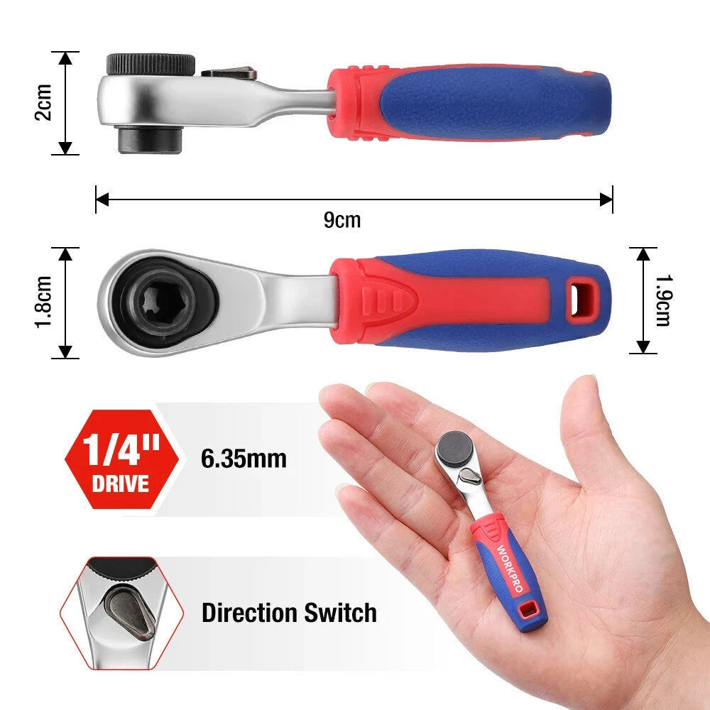 Mini Ratchet Wrench and 41PCS Screwdriver Bits Set Quick Release Ratchet Wrench