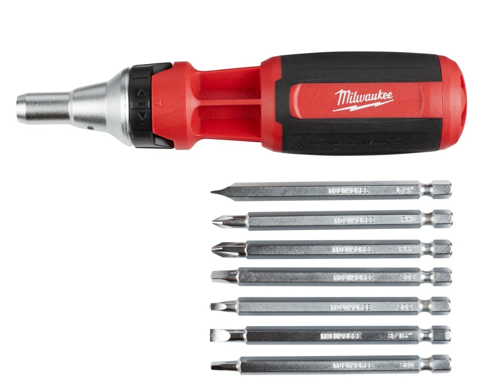 Milwaukee 48-22-2322 9-in-1 Square Drive Ratcheting Multi-bit Driver
