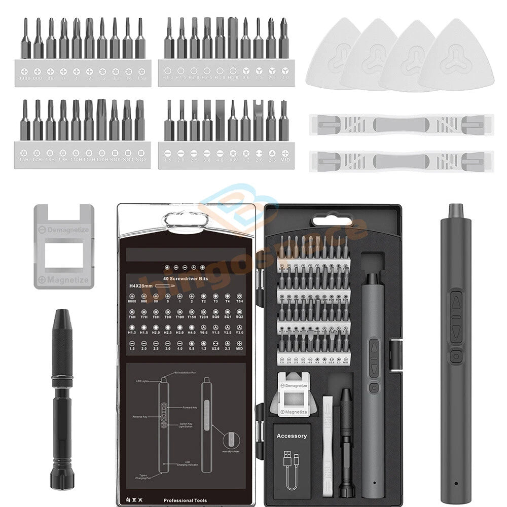 Mini Electric Screwdriver Cordless Precision Screwdriver Set with 40 Driver Bits
