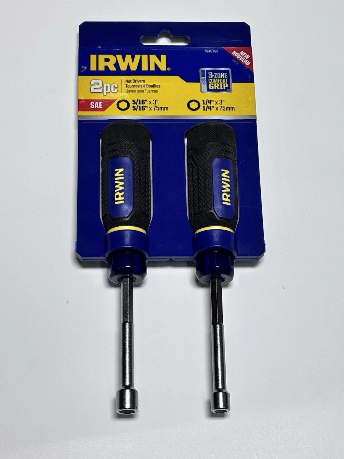 Irwin 2pc Sae Hollow Nut Drivers 5/16” 1/4” Set