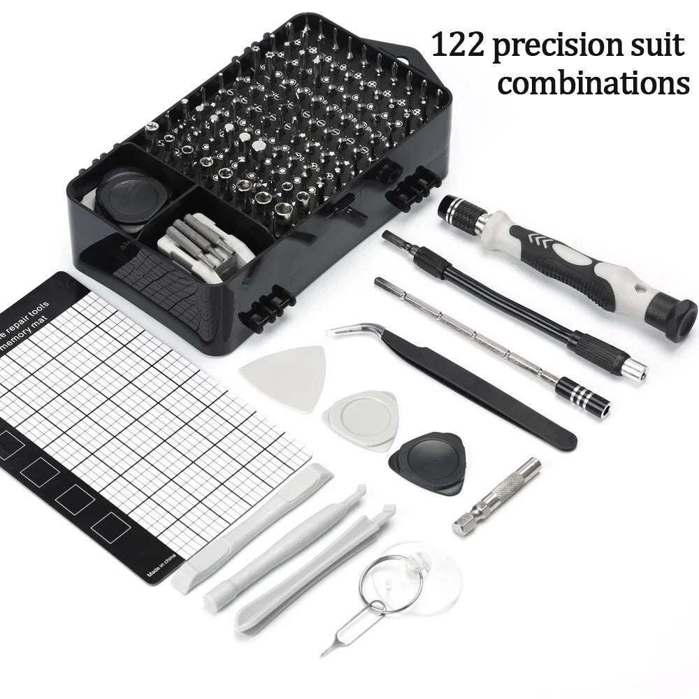 Precision Screwdriver Set 122PC Electronic Tool kit Computer PC LaptopRepair Kit