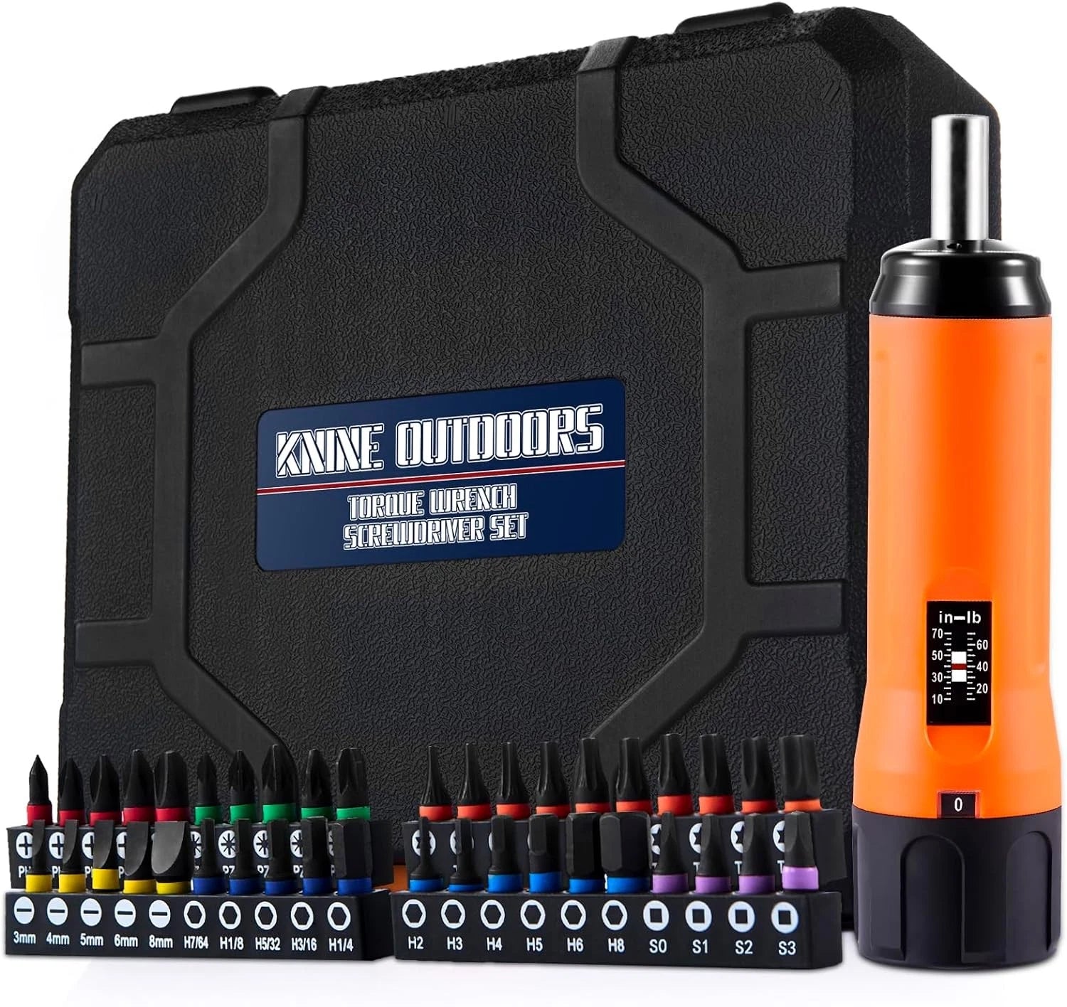 KNINE OUTDOORS Torque Screwdriver Wrench Driver Set 10-70 Inch Pounds Orange