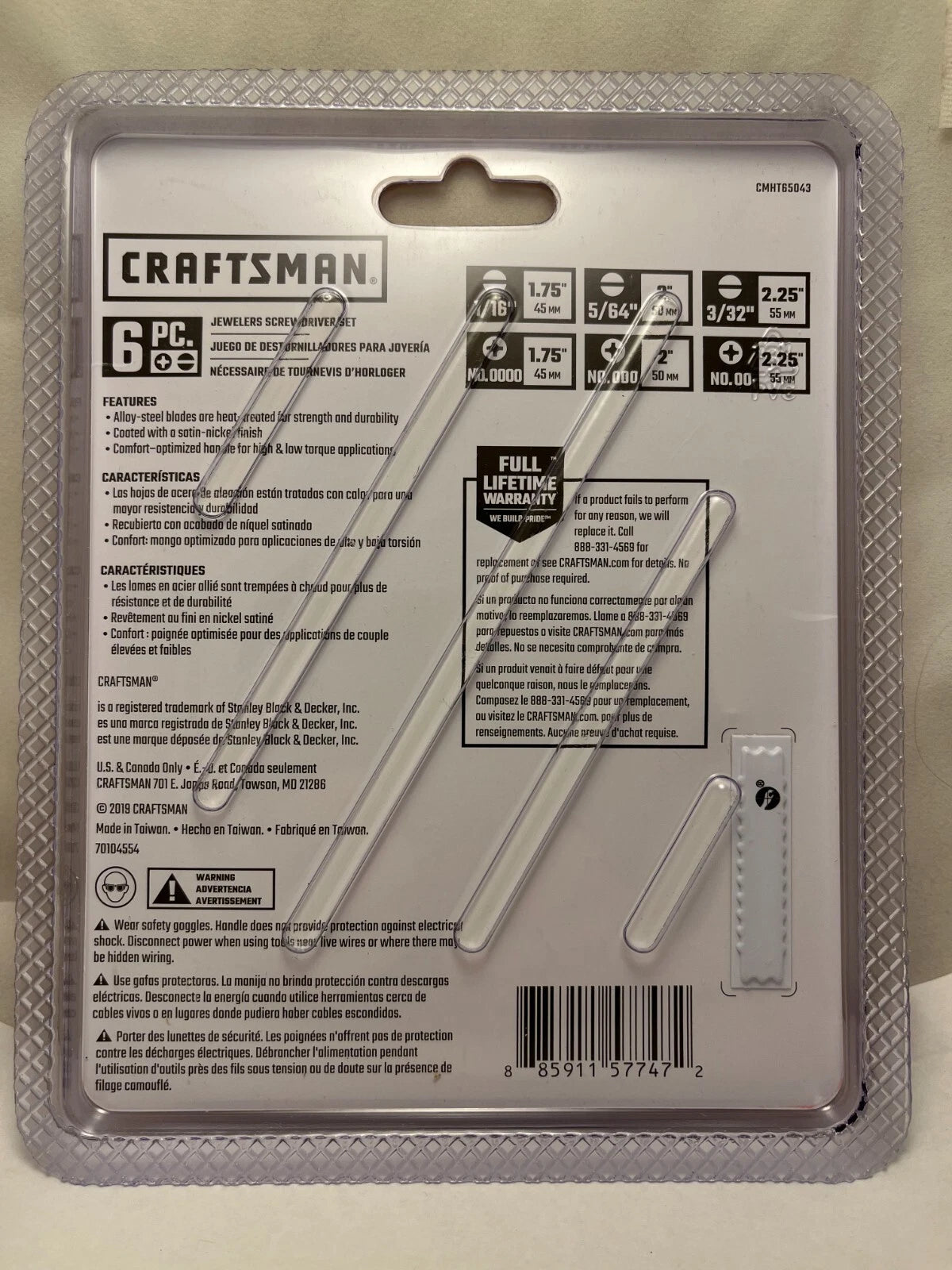 CRAFTSMAN Small Screwdiver Set, 6-Piece Jewelers Set (CMHT65043)
