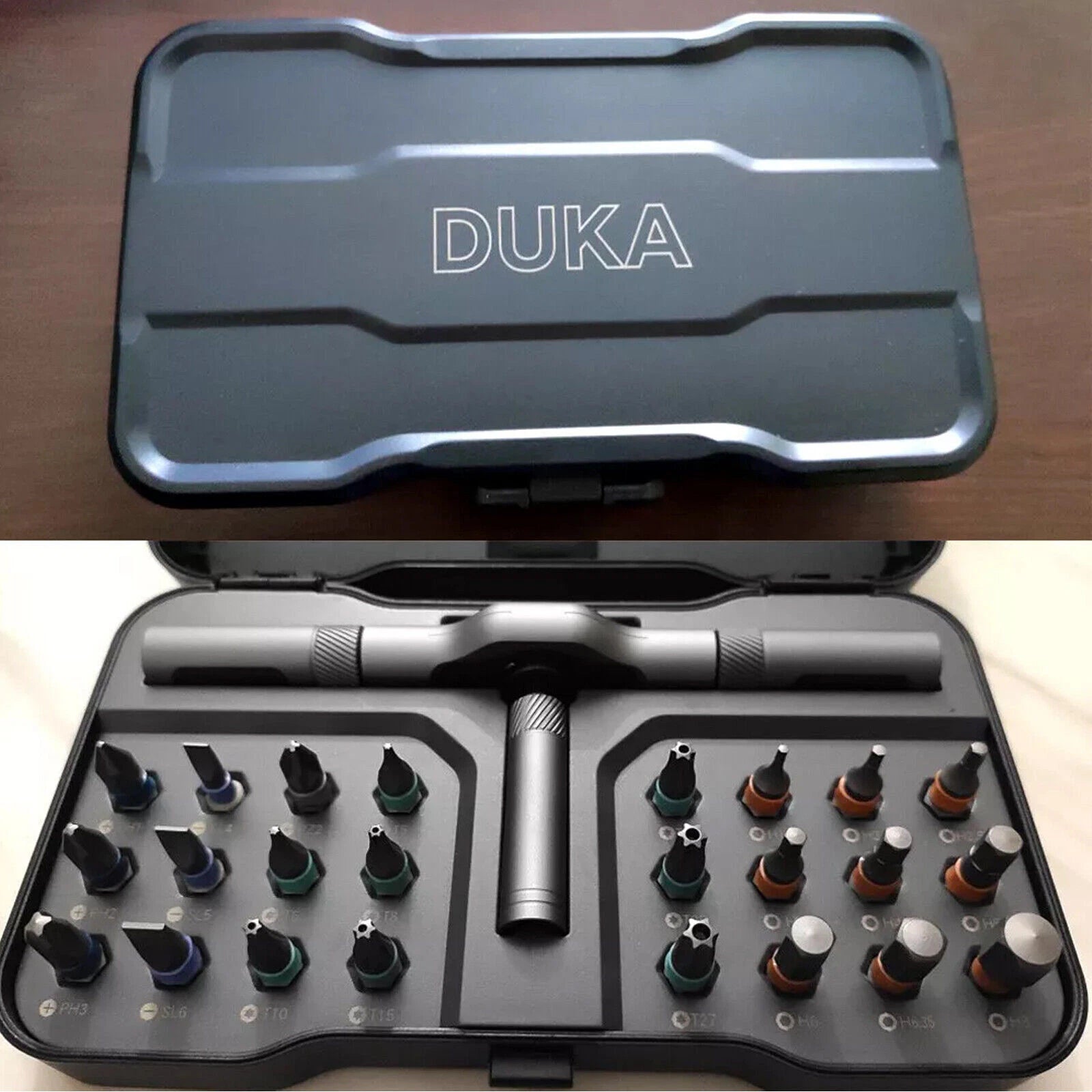 DUKA 24 in 1 Multi-Purpose Ratchet  Screwdriver Bits Set DIY Toolbox C1W6wgza4w