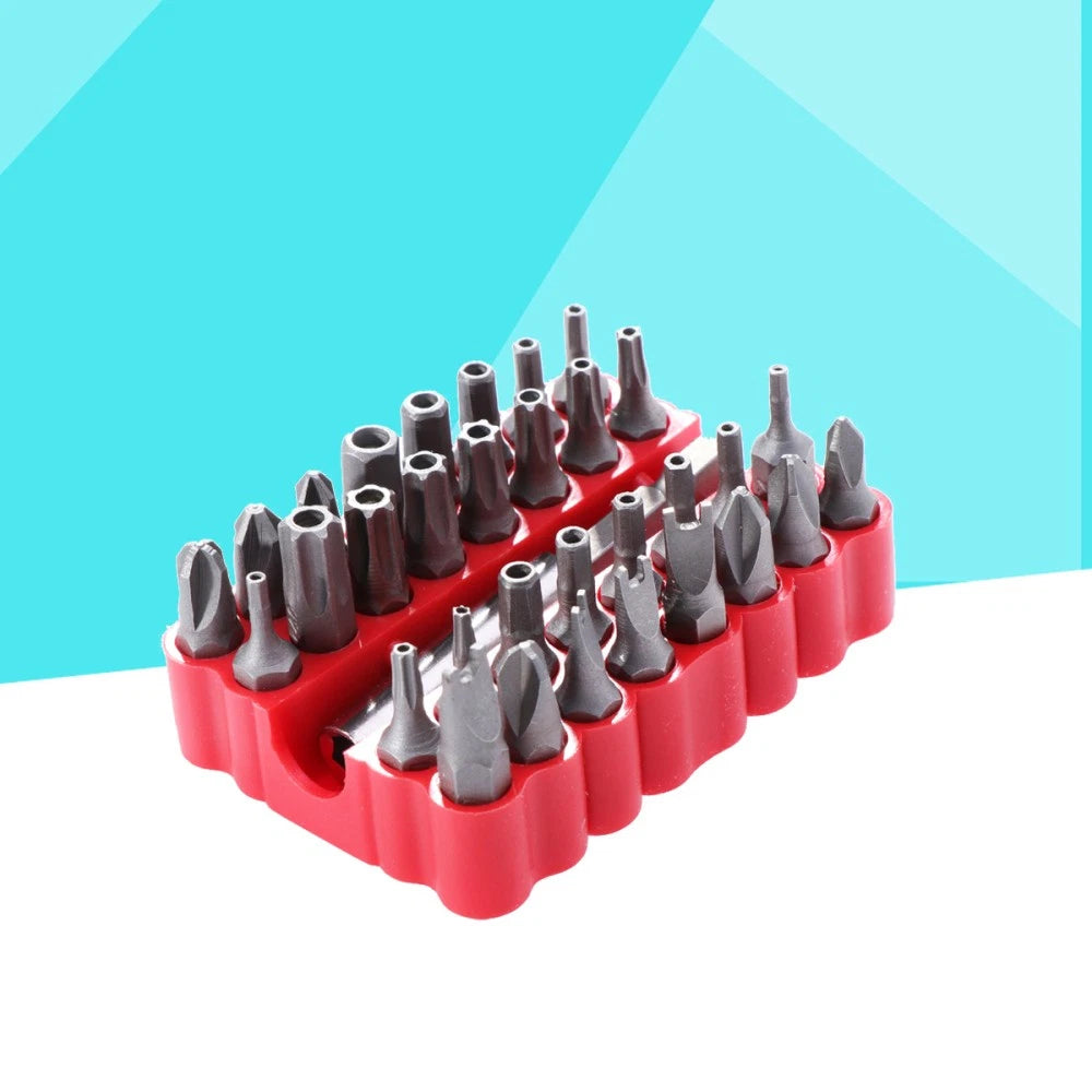 33 Pcs Security Bit Set Tamper Proof Star Screwdriver with Bit Holder