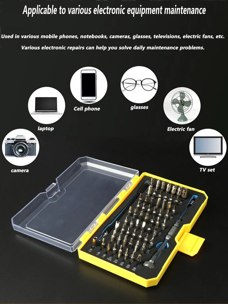 Orange 62 Pieces Precision Screwdriver set Kit Tool Laptop PC phones