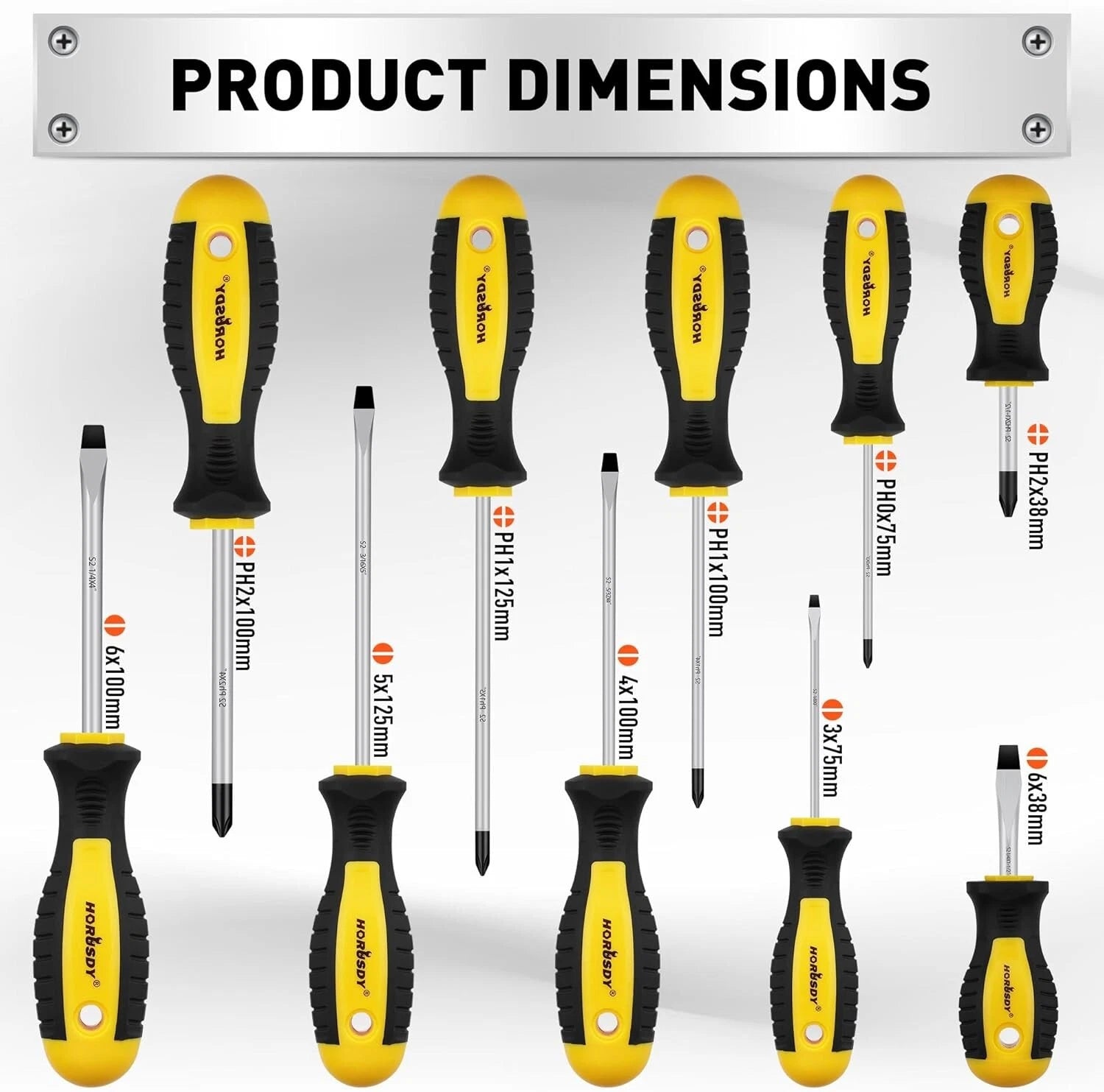 11-Piece Magnetic Screwdriver Set Chrome Vanadium Steel Includes 10 Tips & Case
